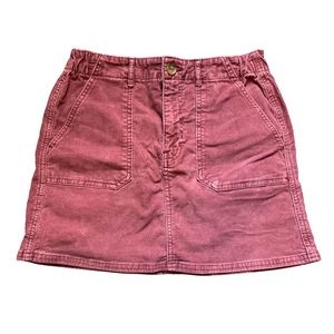 American Eagle Size 4 Coral/Pink Corduroy Skirt
